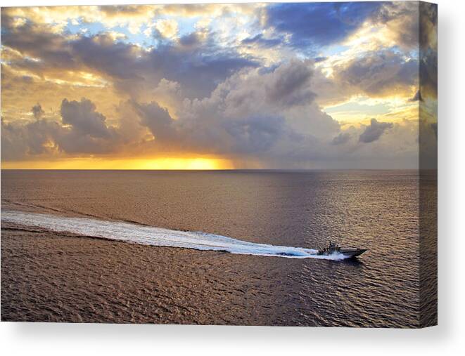 Cruise Canvas Print featuring the photograph Cozumel Escort Boat by Jason Politte