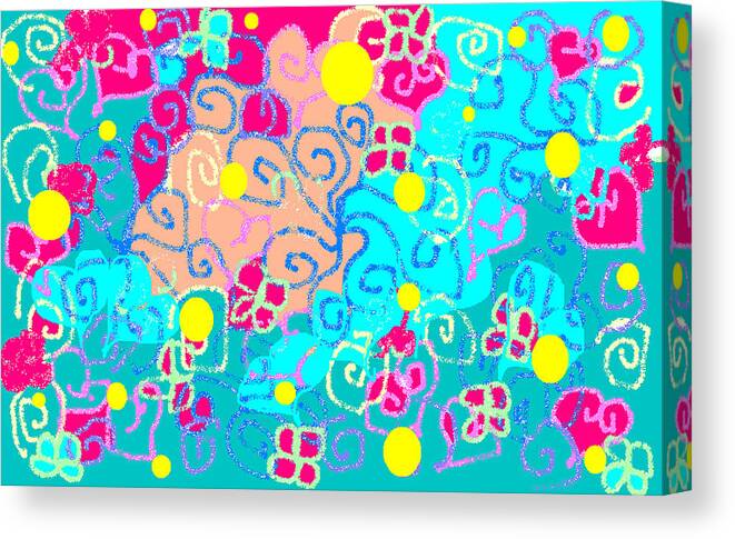 Crazy Canvas Print featuring the digital art Crazy Painting by Ingrid Van Amsterdam