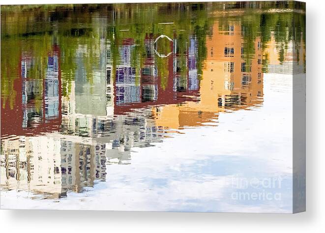 Kate Brown Canvas Print featuring the photograph Creekside Reflections by Kate Brown