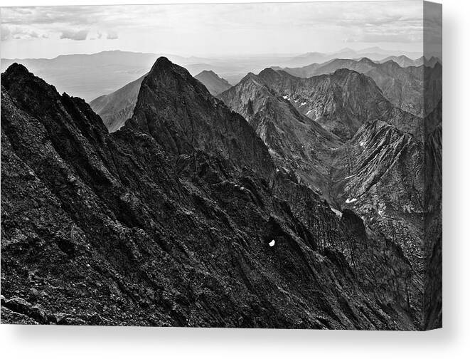 Colorado Canvas Print featuring the photograph Crestone Needle from Crestone Peak by Aaron Spong