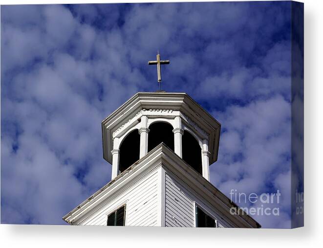 Cross Canvas Print featuring the photograph Cross in the Sky by Kerri Mortenson