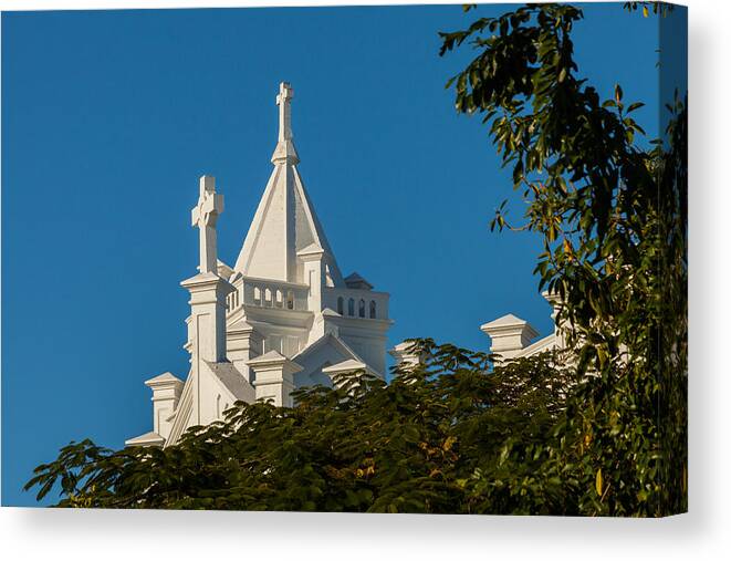 1919 Canvas Print featuring the photograph Crosses Above the Trees by Ed Gleichman