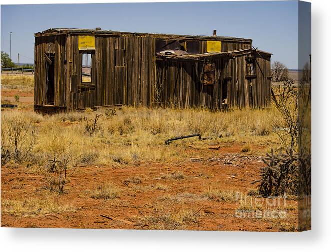 Cuervo Canvas Print featuring the photograph Cuervo New Mexico Ghost Town 3 by Deborah Smolinske