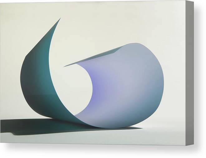 Curve Canvas Print featuring the photograph Curved Sheet Of Paper by Paul Taylor