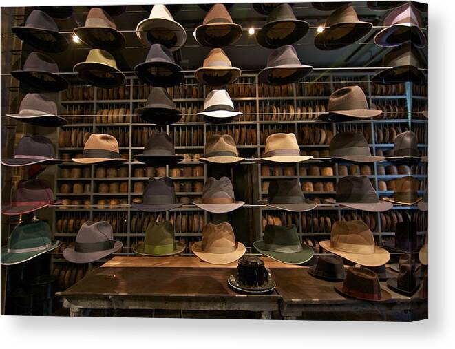 Optimo Canvas Print featuring the photograph Custom Hats by John Babis