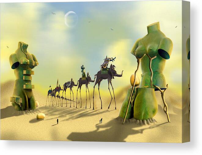 Surrealism Canvas Print featuring the photograph Dali on the Move by Mike McGlothlen