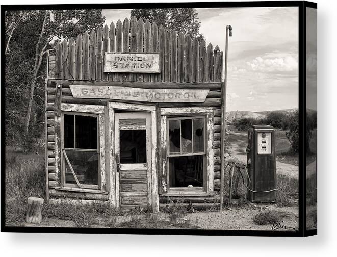 Daniel Station Canvas Print featuring the photograph Daniel Station in Wyoming by Peggy Dietz