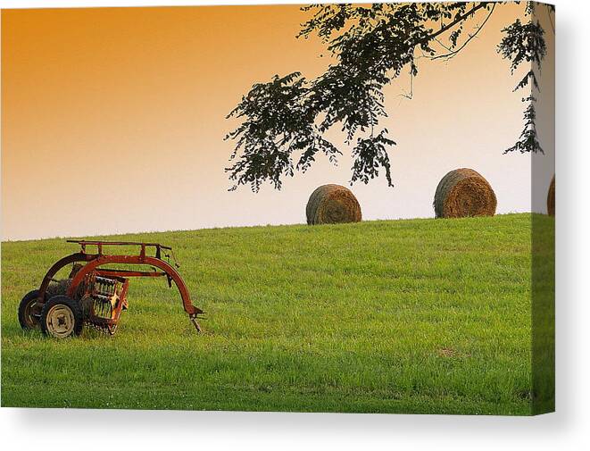 Machine Canvas Print featuring the photograph Day's End by Mary Beth Landis