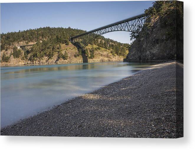 Deception Canvas Print featuring the photograph Deception Pass State Park by Calazone's Flics