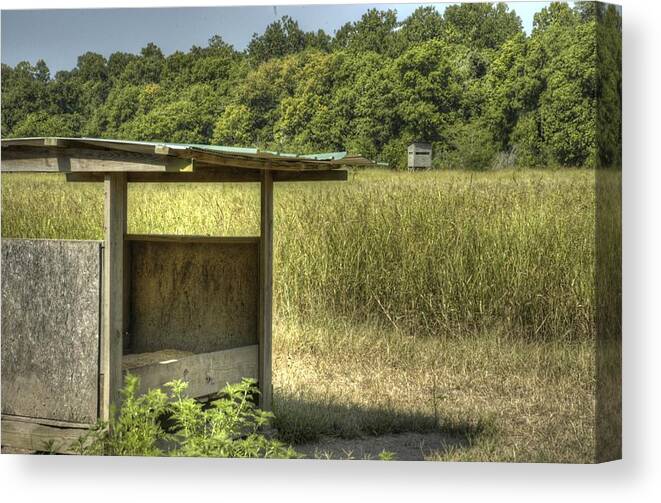 Deer Feeder Canvas Print featuring the photograph Deer Feeder by DArcy Evans