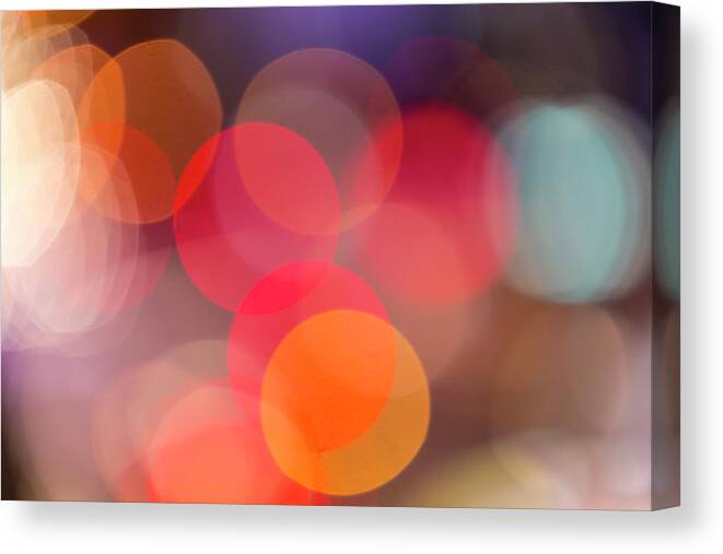 Lens Flare Canvas Print featuring the photograph Defocused Lights, Manila by Stuart Dee