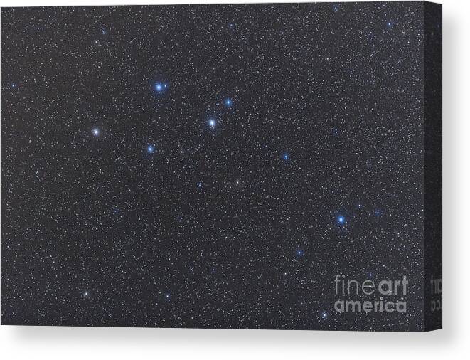 Delphinus Canvas Print featuring the photograph Delphinus Constellation On A Hazy Night by Alan Dyer