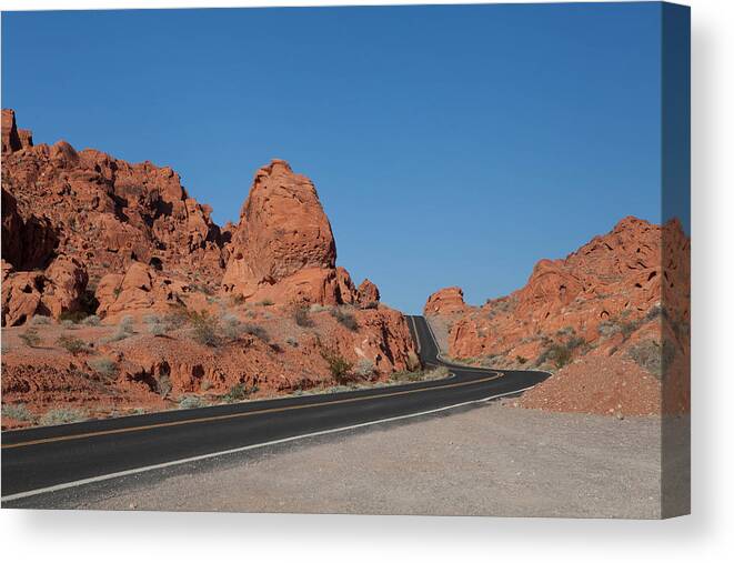 Arid Canvas Print featuring the photograph Desert rock formations by Kyle Lee