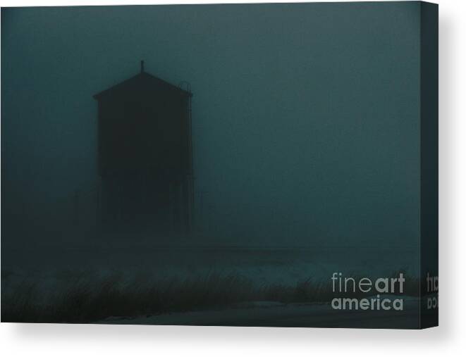 Water-tank Canvas Print featuring the photograph Desolate Journey by Linda Shafer