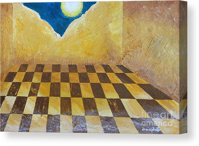 Surreal Canvas Print featuring the painting Despair by Marisa Gabetta