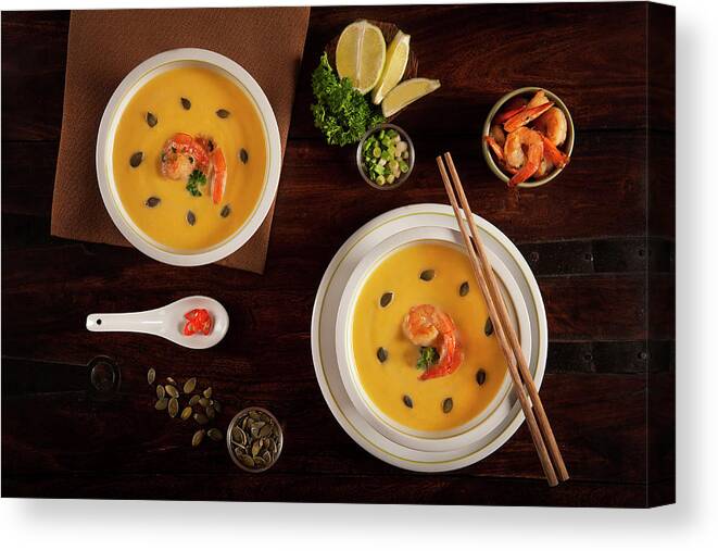 Still Life Canvas Print featuring the photograph Dinner For Two by Diana Popescu