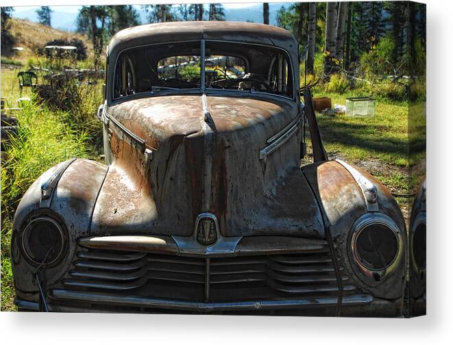 Car Canvas Print featuring the photograph Discarded Love by Donna Blackhall