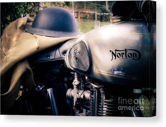 Motorcycle Canvas Print featuring the photograph Dispatch Rider by Paul Holman