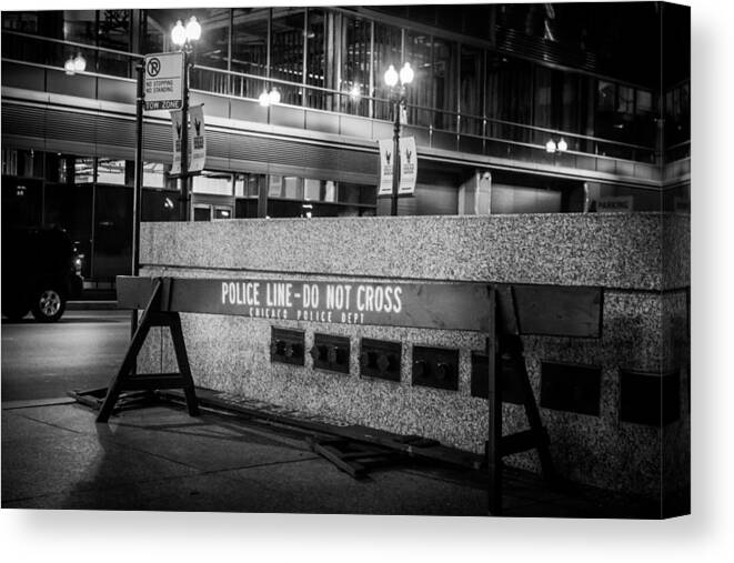 Ideas Week Canvas Print featuring the photograph Do Not Cross by Melinda Ledsome