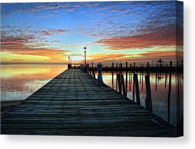 Dock Canvas Print featuring the photograph Dock a the Bay by J Charles