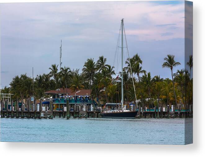 Alice Canvas Print featuring the photograph Docked at the Bimini Big Game Club by Ed Gleichman