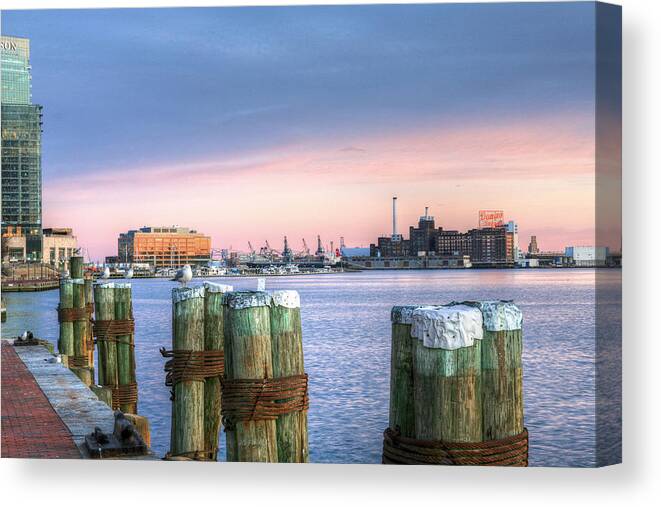 Baltimore Canvas Print featuring the photograph Dockside by JC Findley