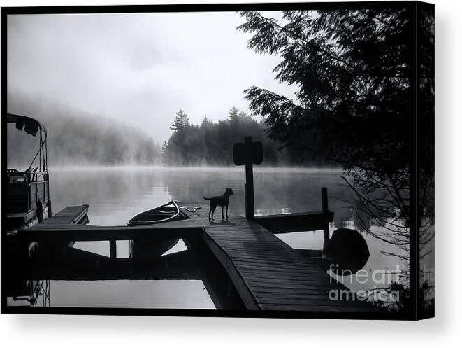 Dog Canvas Print featuring the photograph Waiting For Her - Luther Fine Art by Luther Fine Art