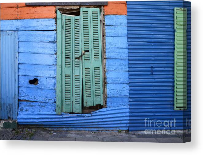 Door Canvas Print featuring the photograph Doors And Windows Buenos Aires 8 by Bob Christopher