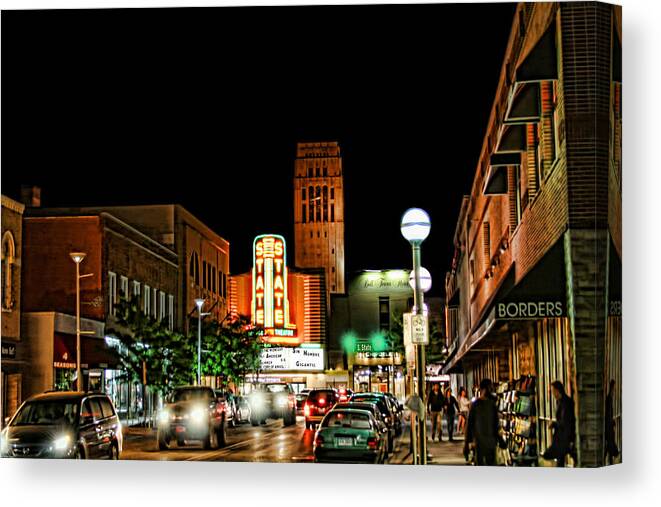 Mi Canvas Print featuring the photograph Downtown Ann Arbor by Pat Cook
