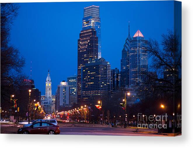 City Canvas Print featuring the photograph Downtown Philladelphia by Rima Biswas