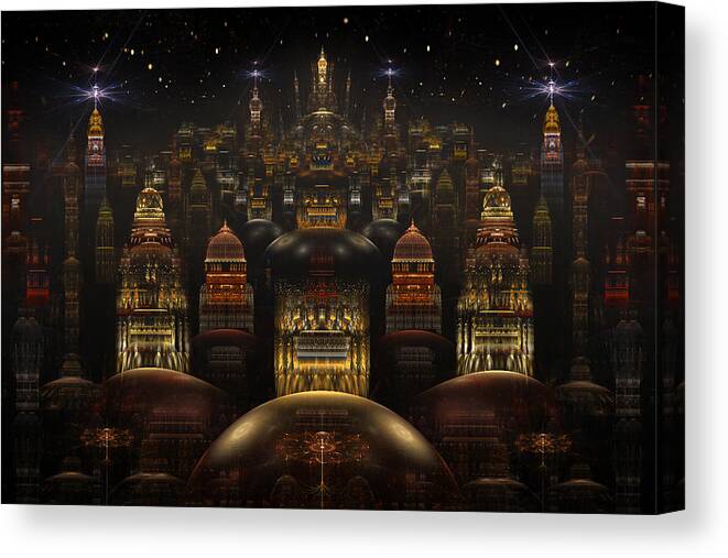 Fractal Canvas Print featuring the digital art Downtown Venus by Phil Clark