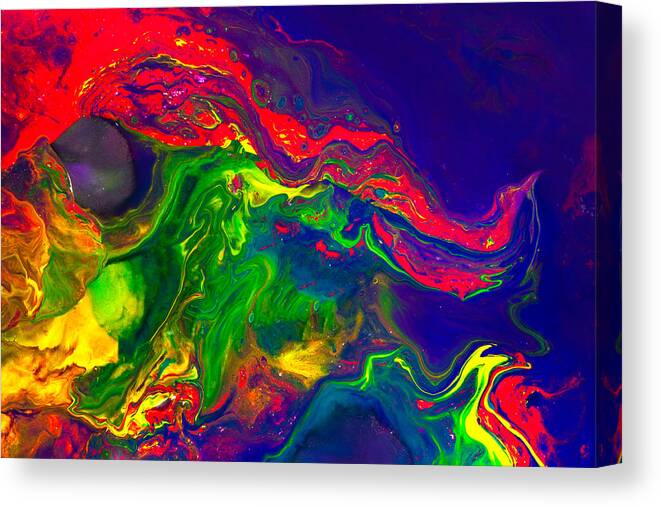 Abstract Canvas Print featuring the painting Dragon - Modern Abstract Painting by Modern Abstract