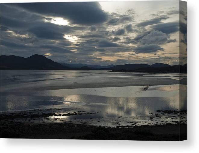 Dornoch Firth Canvas Print featuring the photograph Drama Dornoch Firth by Sally Ross