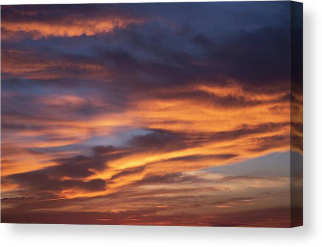 Atmosphere Canvas Print featuring the photograph Dramatic Sunset With Some Beautiful by Roland Shainidze Photogaphy