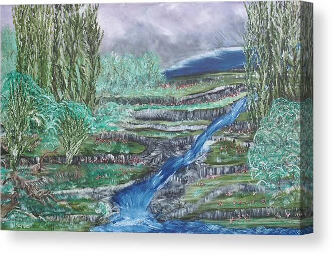 Landscape Canvas Print featuring the painting Dreams by Suzanne Surber