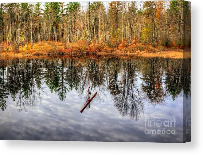 Line Canvas Print featuring the photograph Drop Line by Brenda Giasson