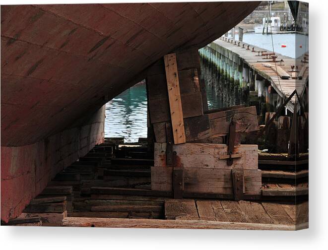 Seascape Canvas Print featuring the photograph Dry-dock by Mike Martin