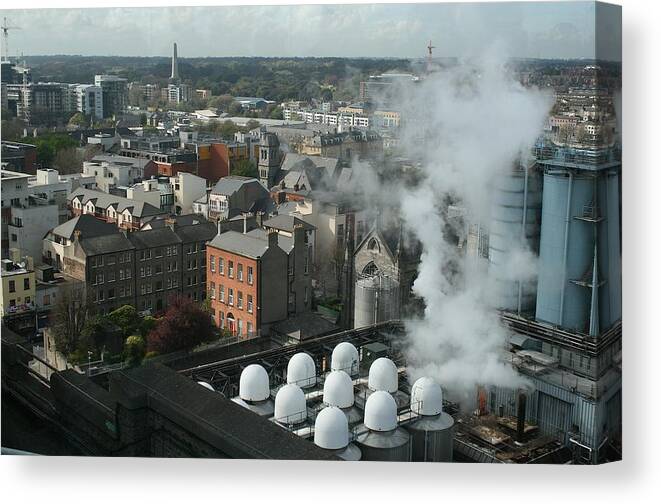 Guiness Brewery Dublin Ireland Canvas Print featuring the photograph Dublin View from the Guiness Brewery by Melinda Saminski