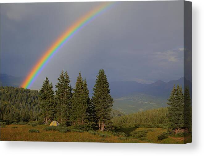 Colorado Canvas Print featuring the photograph Durango Rainbow by Alan Vance Ley