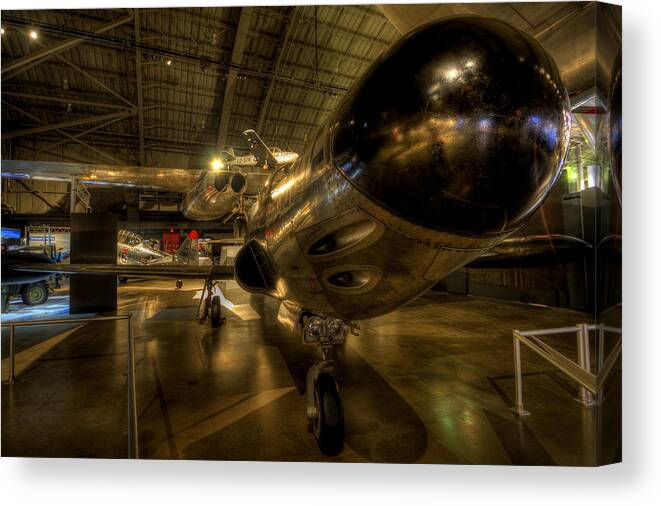 Early Jet Fighter Canvas Print featuring the photograph Early Jet Fighter by David Dufresne