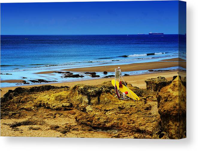 Early Morning On The Beach Canvas Print featuring the photograph Early Morning on the Beach by Marco Oliveira