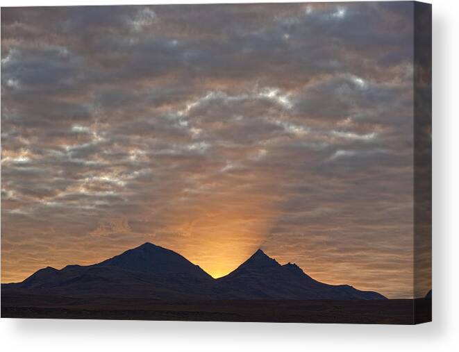 Highway Canvas Print featuring the photograph Early Morning Sunlight Shining From by Robert Postma