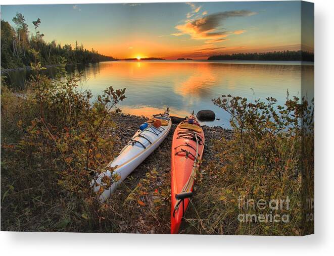 Isle Royale National Park Canvas Print featuring the photograph Early Risers by Adam Jewell