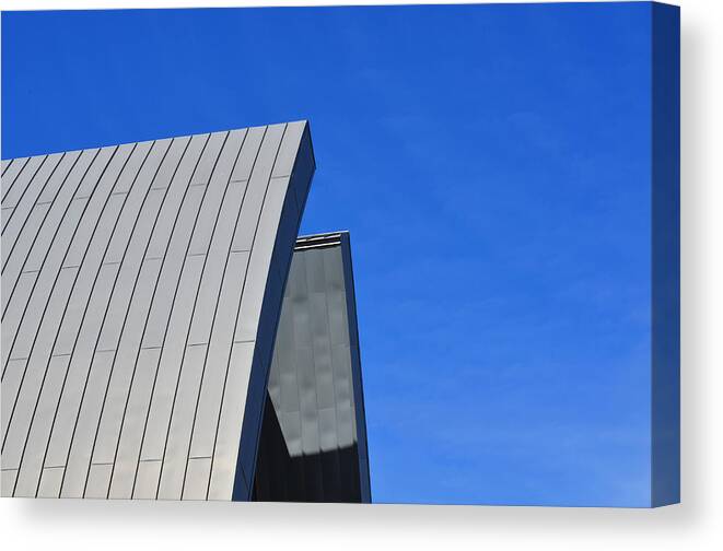 Blue Sky Canvas Print featuring the photograph Edge of Heaven - Architectural Photography By Sharon Cummings by Sharon Cummings