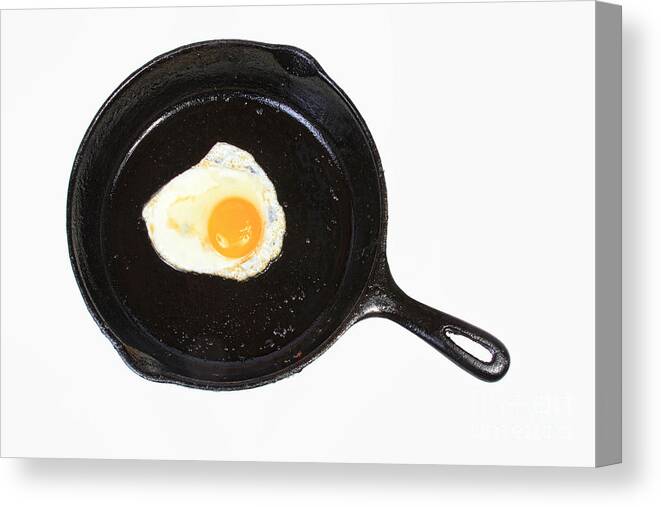 Food Canvas Print featuring the photograph Egg in the Frying Pan by James BO Insogna