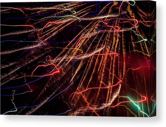 Abstract Canvas Print featuring the photograph Electricity by Sara Frank