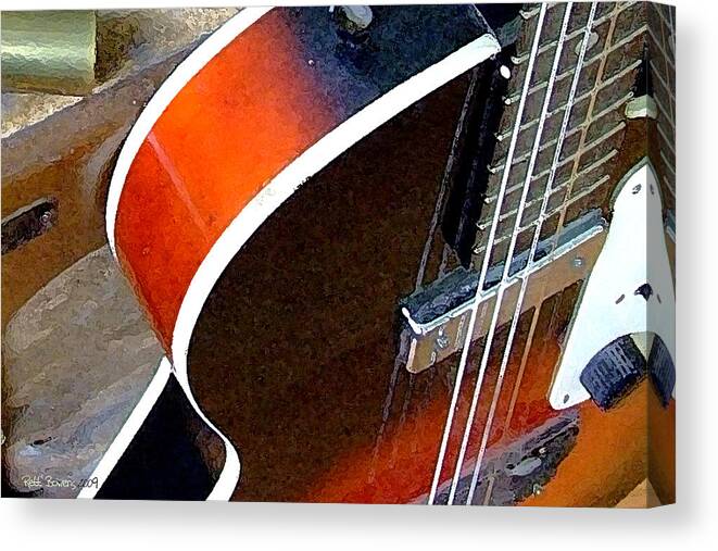 Vintage Guitar Canvas Print featuring the photograph Electrified by Everett Bowers