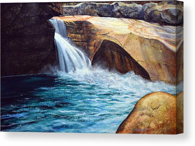 Emerald Pool Canvas Print featuring the painting Emerald Pool by Frank Wilson