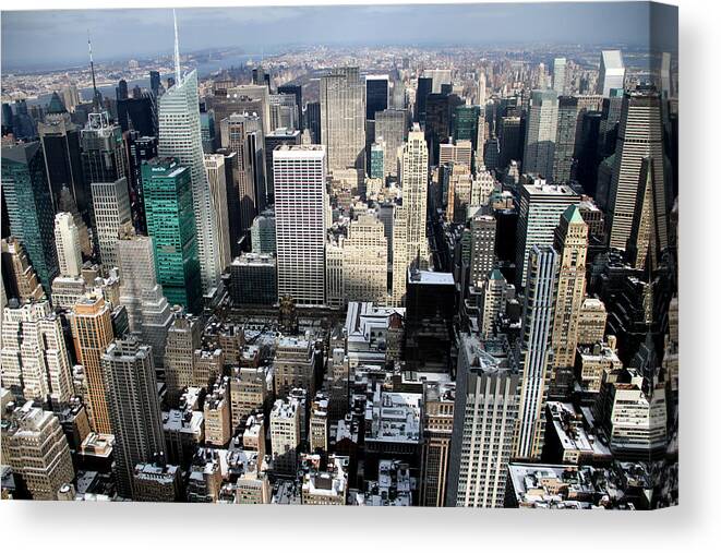 Empire State Canvas Print featuring the photograph Empire State View by Rafael Pacheco