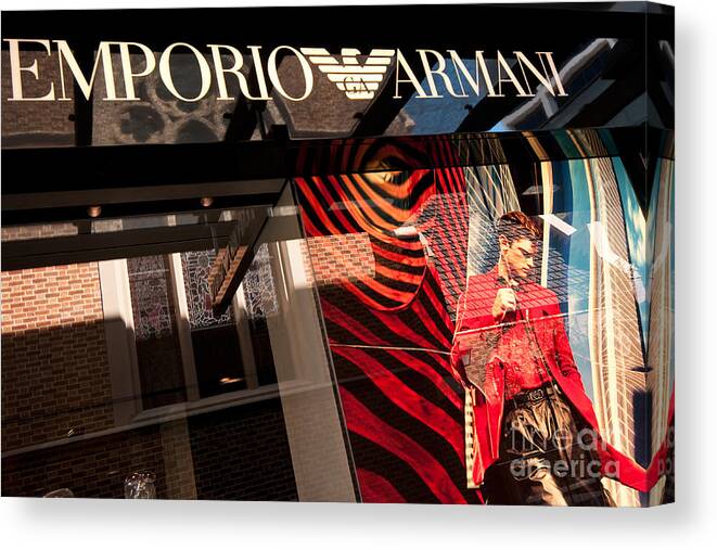 Emporio Armani Canvas Print featuring the photograph Emporio Armani 03 by Rick Piper Photography